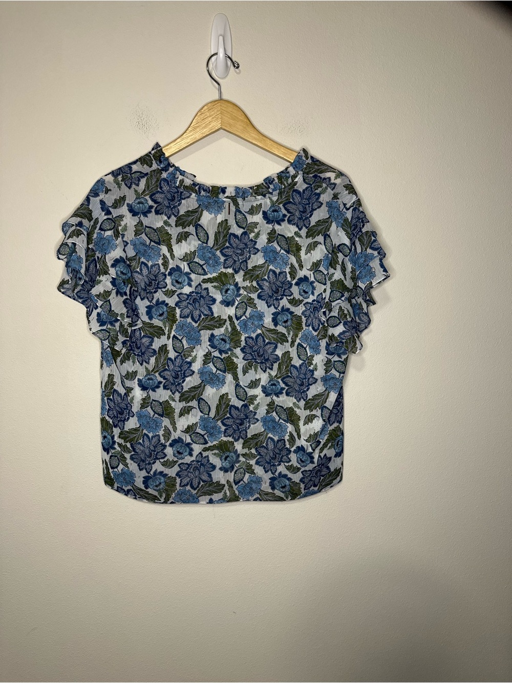 MISA Los Angeles Maria Top in Flora Azulia size large luxury floral peasant boho - Picture 3 of 8